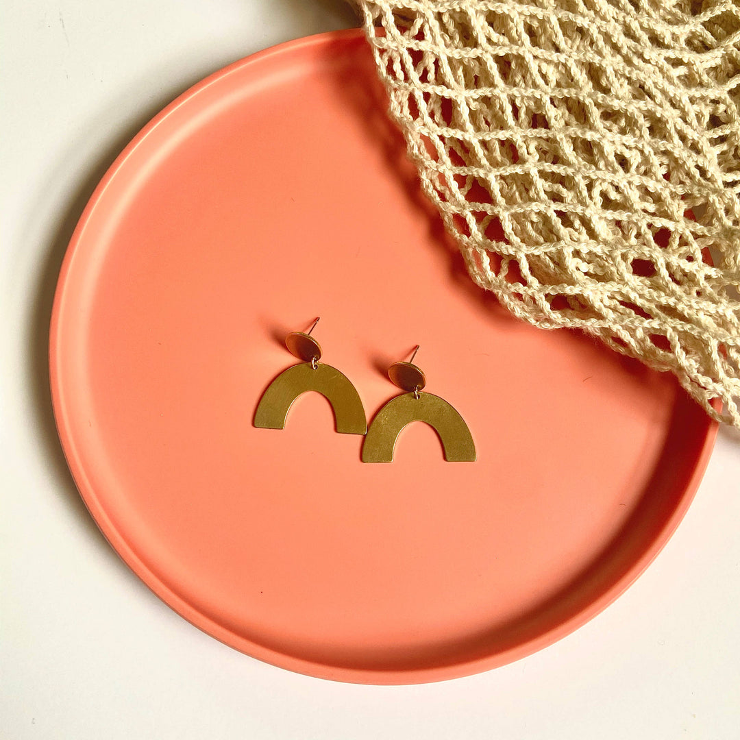 Brass Earrings No. 36