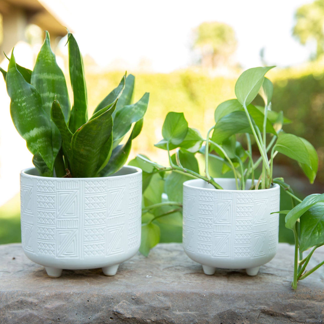 Hiero Ceramic Footed Planter