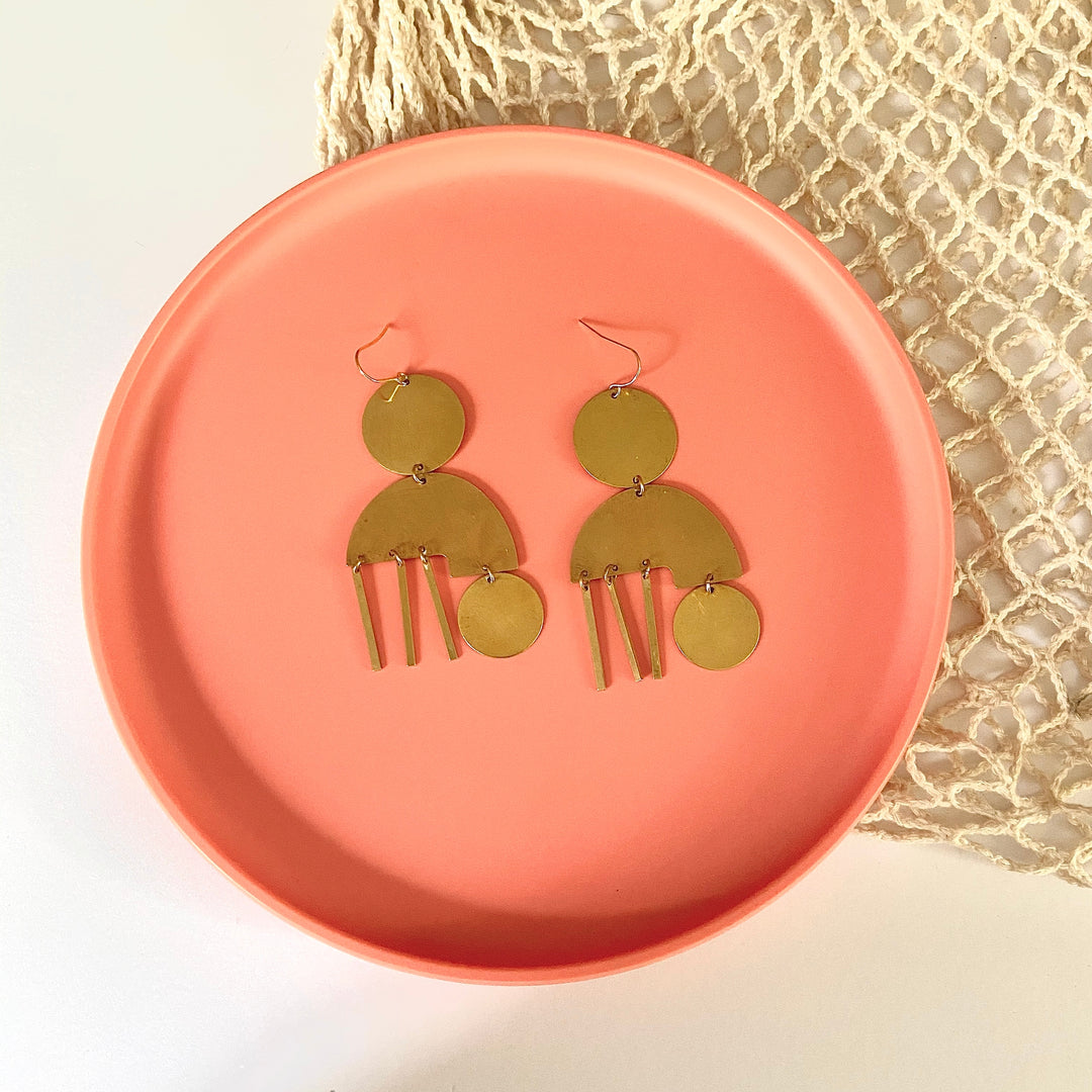 Brass Earrings No. 38