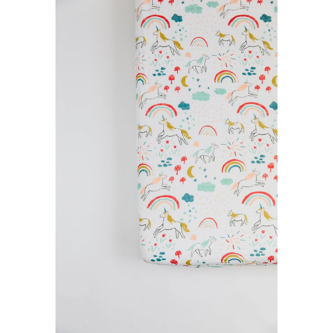 Unicorn Land Crib Sheet