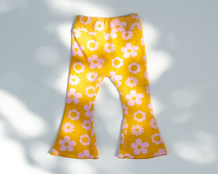 Printed Jersey Knit Bell Bottoms
