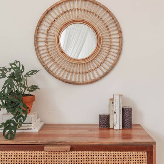 Eliana Rattan Mirror