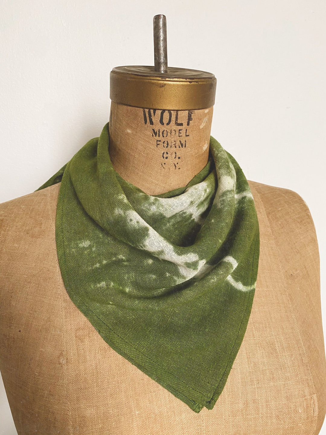Pine Lines Raw Silk Bandana