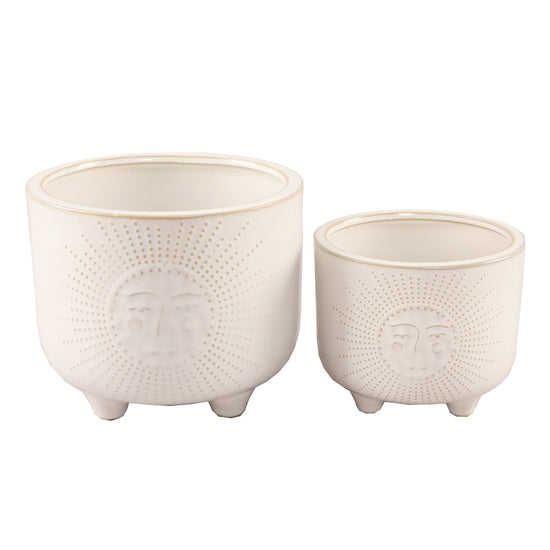 Sunny Ceramic Footed Planter