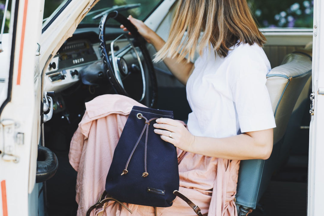 Waxed Canvas Cinched Backpack