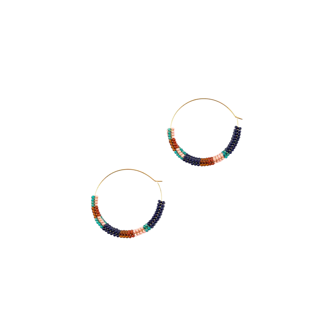 Color Block Hoop Earrings