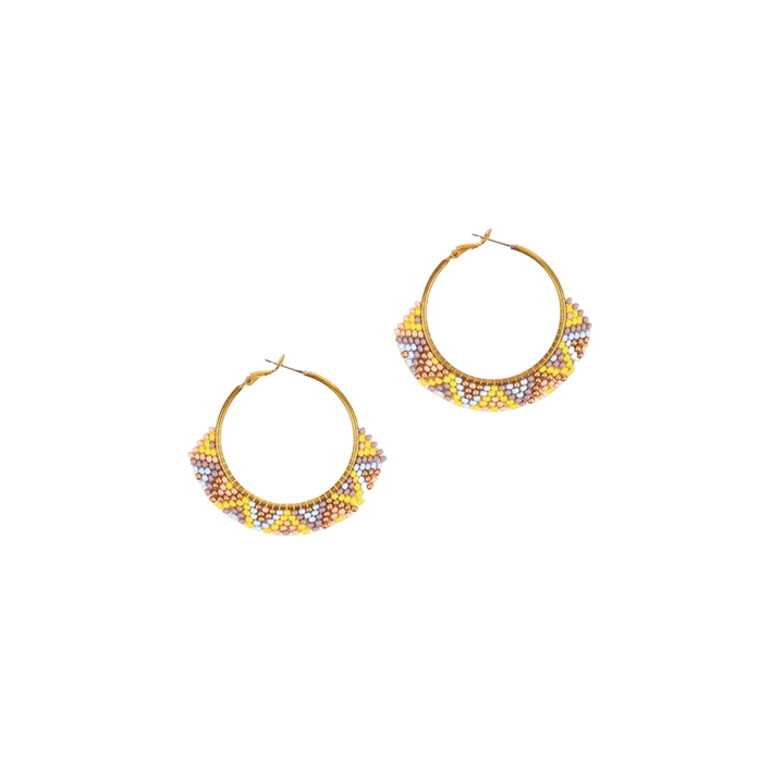 Large Zig Zag Hoop Earrings
