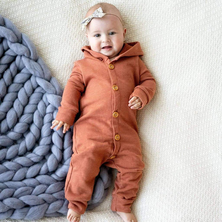 Apricot Hooded Romper