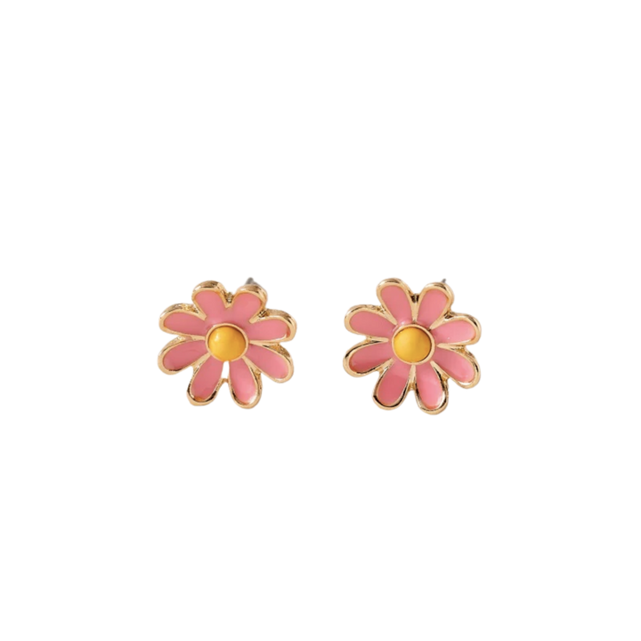 Metal Flower Stud Earrings