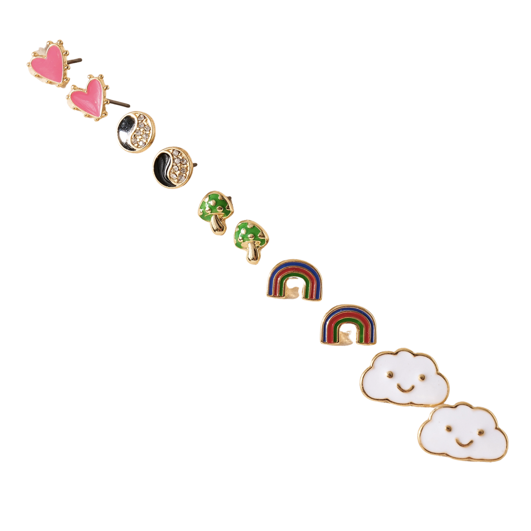 Cloud Studs Box Earrings Set