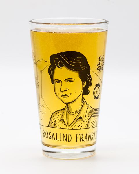 Rosalind Franklin Pint Glass