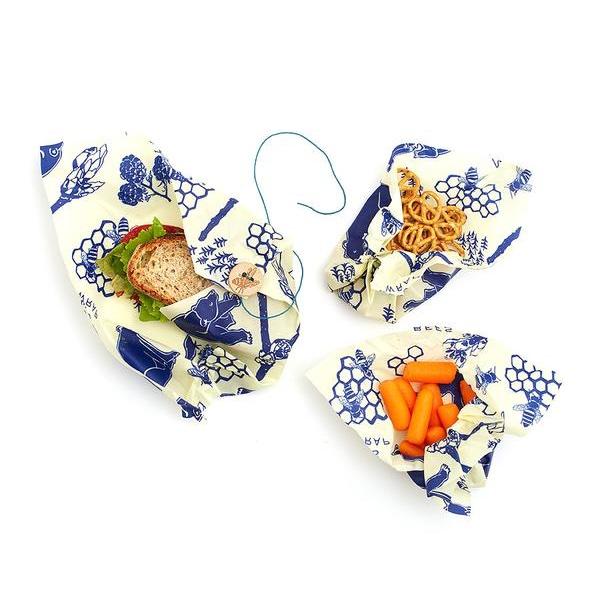 Lunch Pack In Bees + Bears Print Bee's Wrap