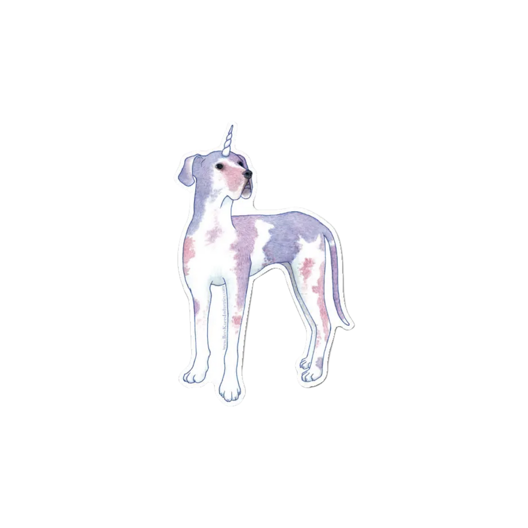 Great Dane Dogicorn Vinyl Sticker