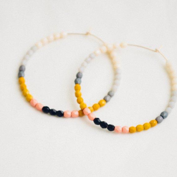 Big Chelsea Beaded Hoop