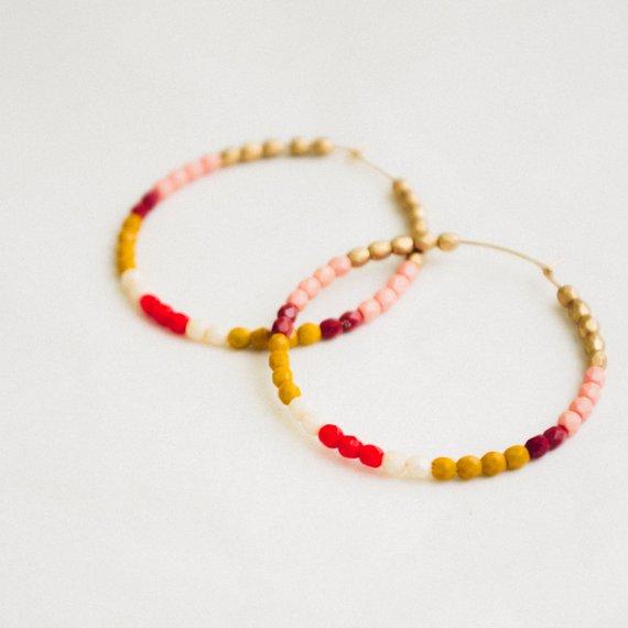 Big Chelsea Beaded Hoop