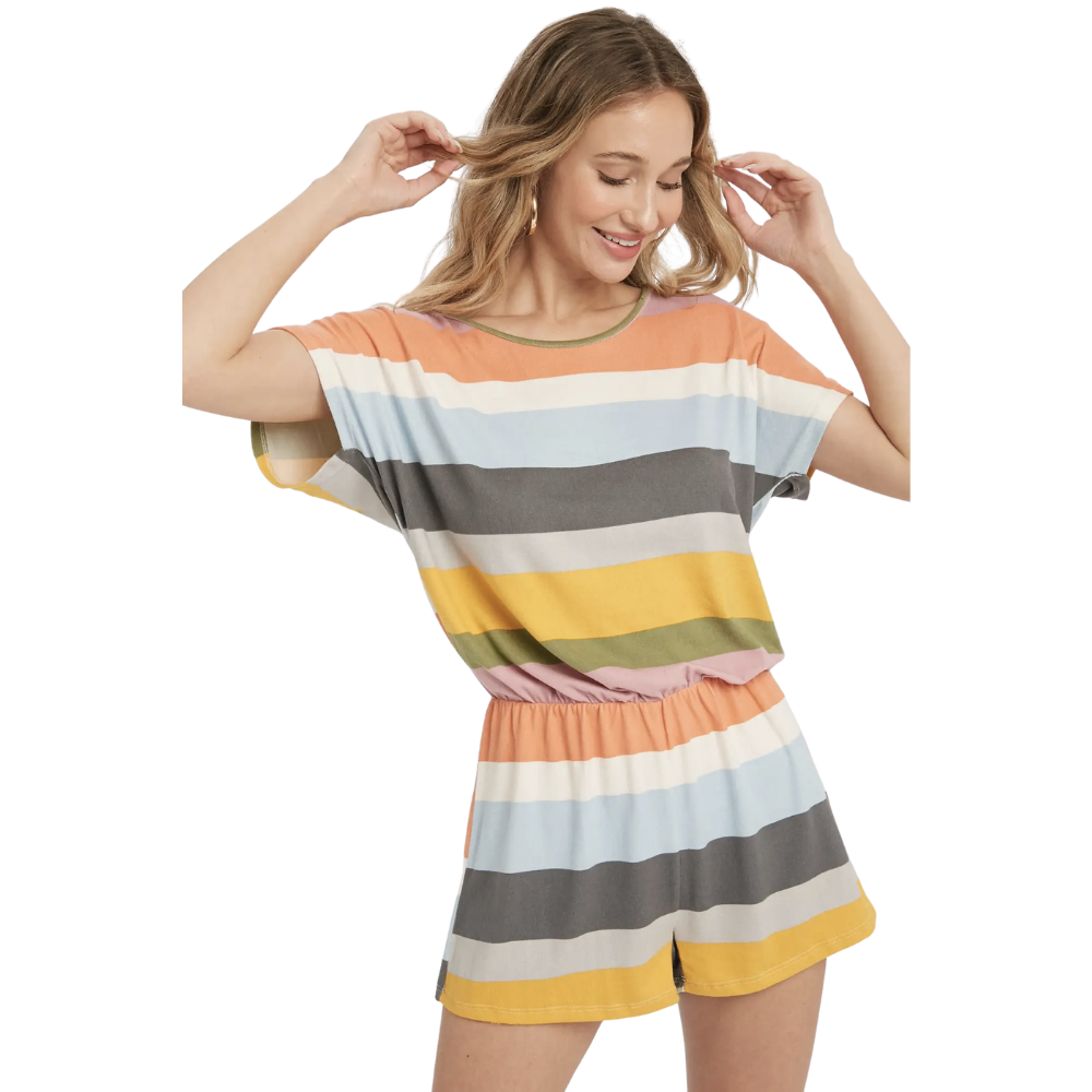 Soft Jersey Stripe Romper