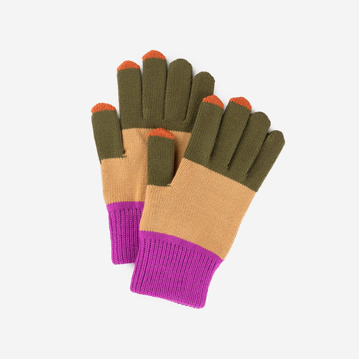 Trio Colorblock Touchscreen Gloves