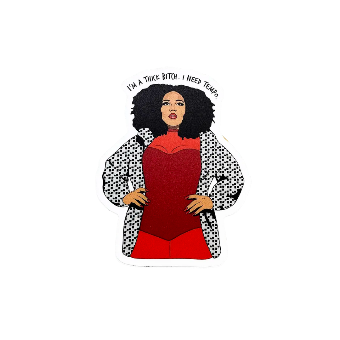 Lizzo "I'm a thick bitch" sticker