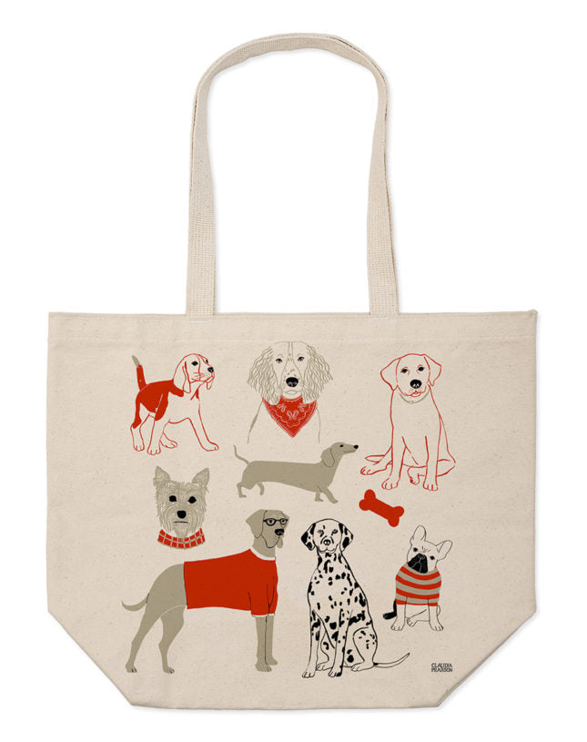 Canvas Market Tote : Dog