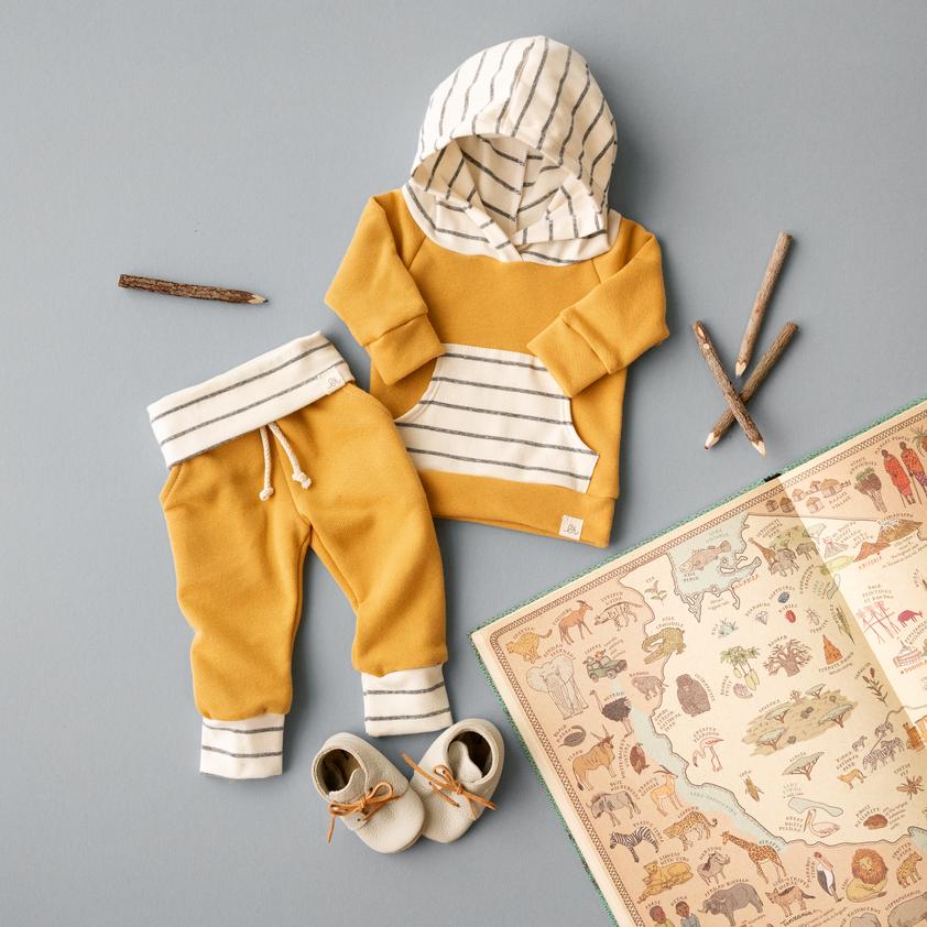 Stripe Sweat Pants - Marigold and Woven