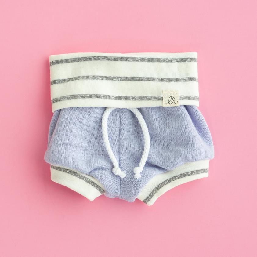 Lavender and Coastal Stripe Beach Shorties