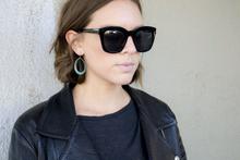 Patina Oval Hoop Dangle Earrings
