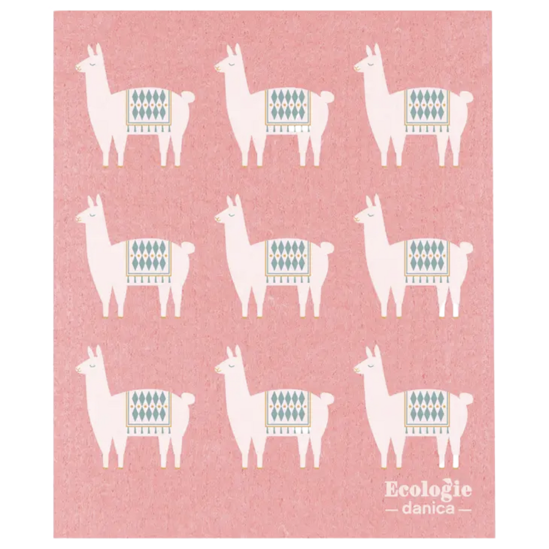 Lupe Llama Swedish Dishcloth