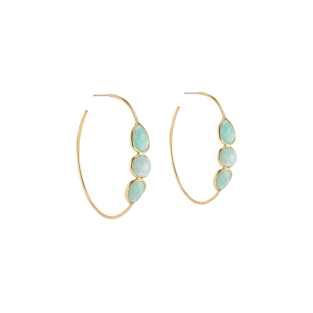 Sierra Gemstone Hoops