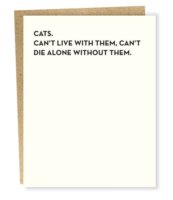 Die Alone Cats Card