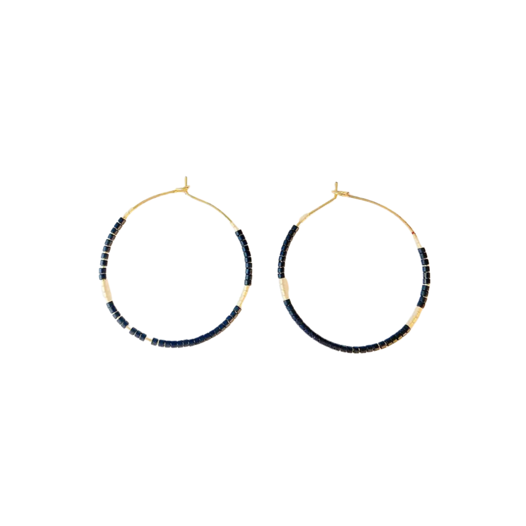 Beaded Hoop Earrings