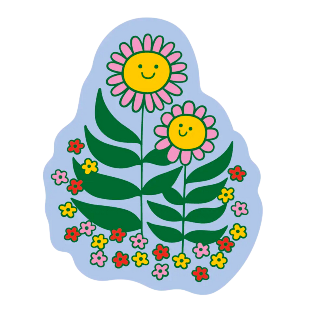 Happy Flowers Sticker