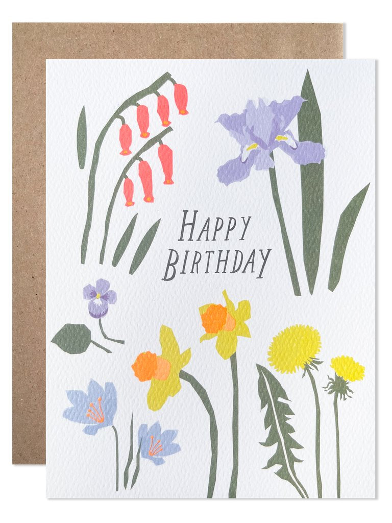 Happy Birthday Spring Florals Card