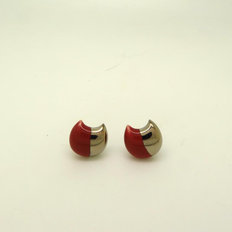 Silver Dipped Cat Earrings