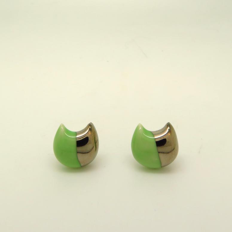 Silver Dipped Cat Earrings