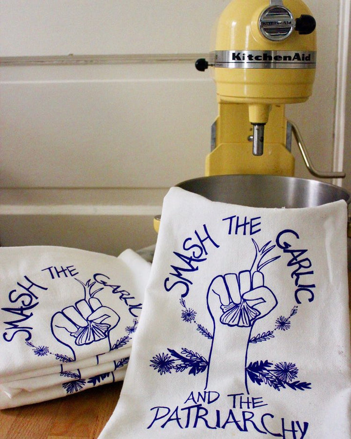 Tea Towel-Smash The Garlic And The Patriarchy