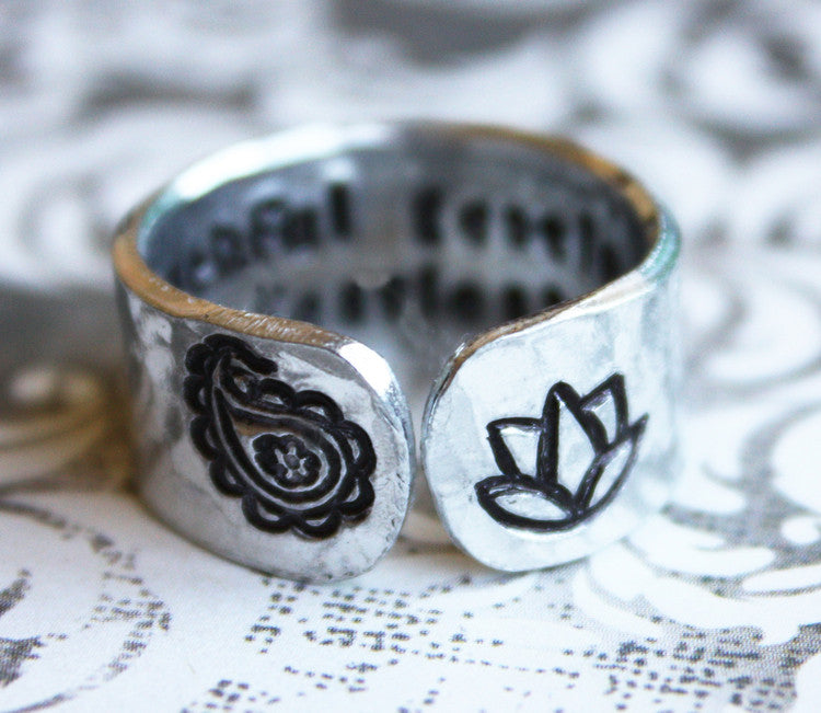 Truthful, Gentle, & Fearless  // Aluminum Cuff Ring