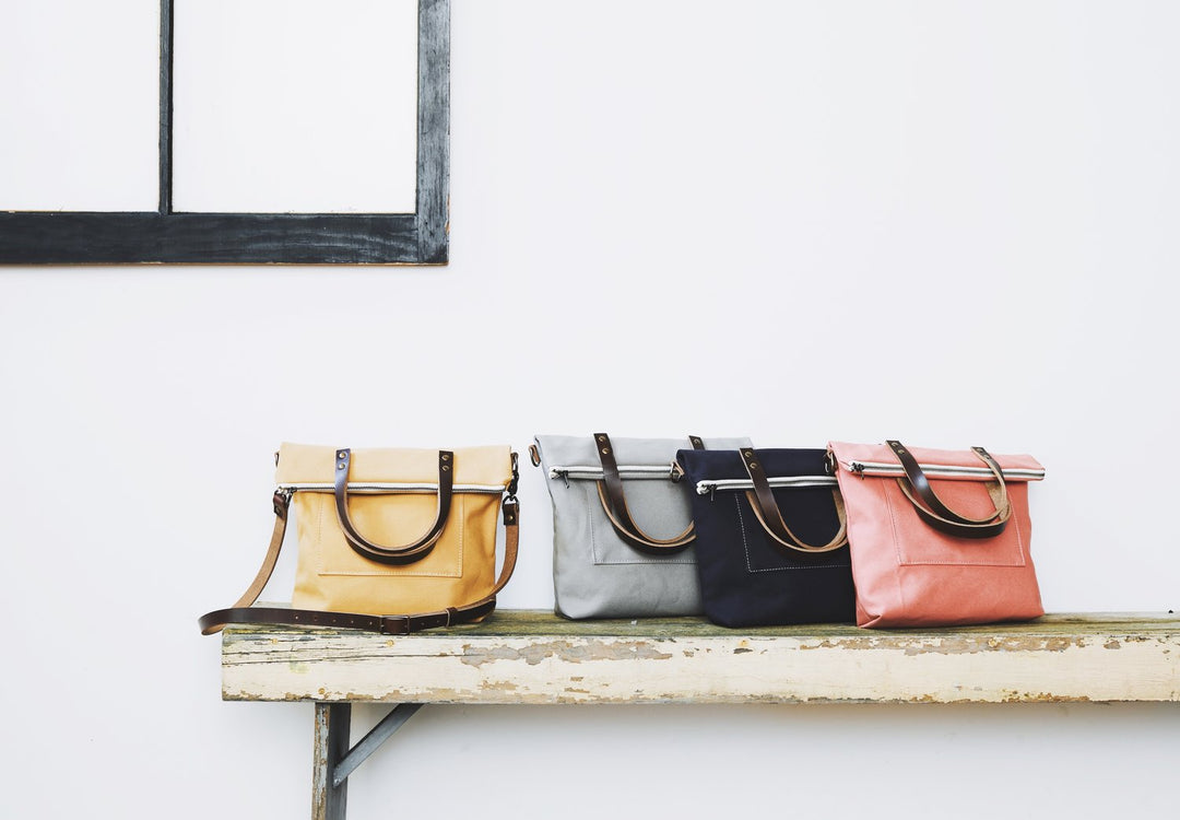 Waxed Canvas Book Bag