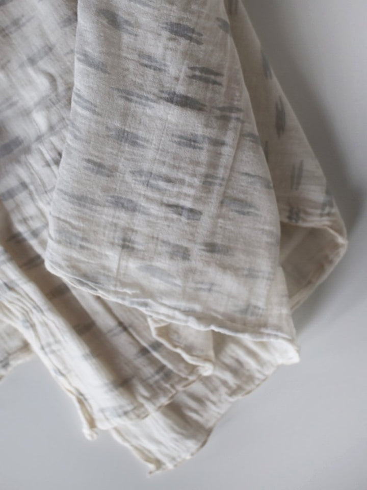 Baby Receiving Blanket - Blue Dashes