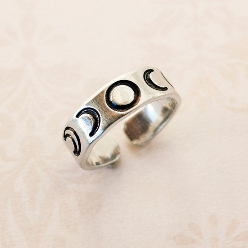 Moon Phase Ring by Zenned Out // Aluminum