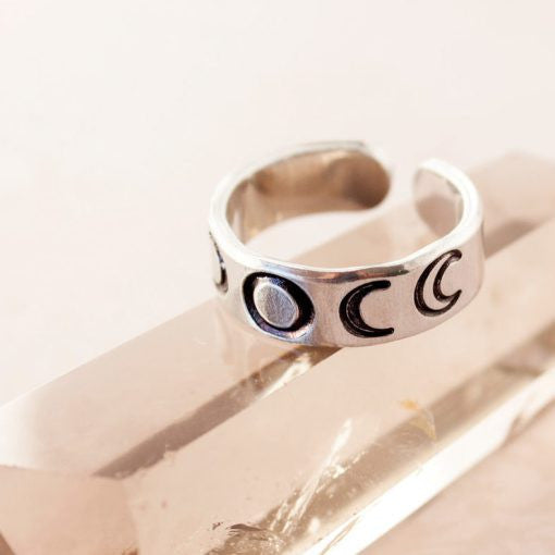Moon Phase Ring by Zenned Out // Aluminum