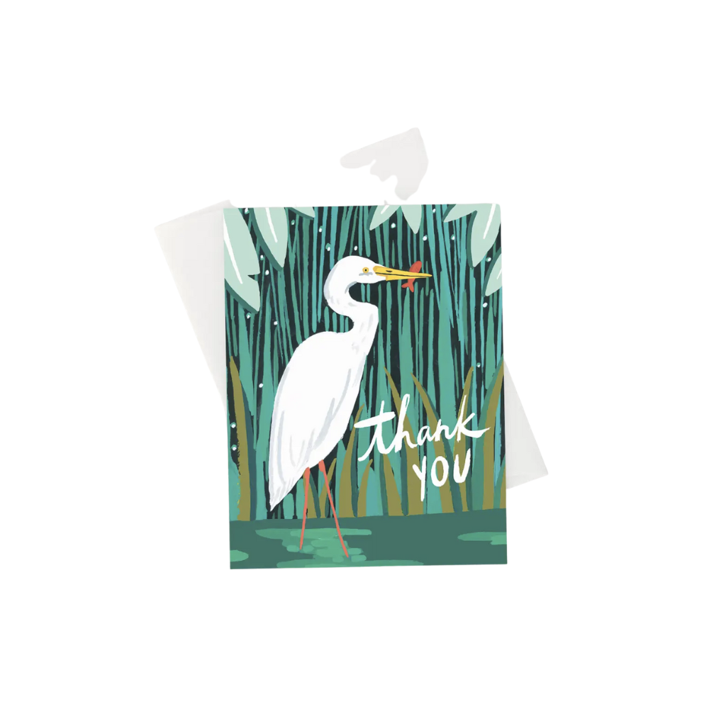 Egret Thank You Card