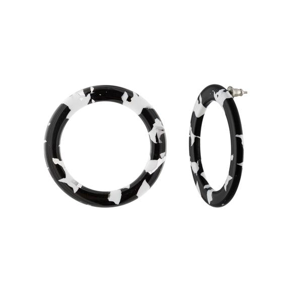 Isla Hoop in Noir Tortoise