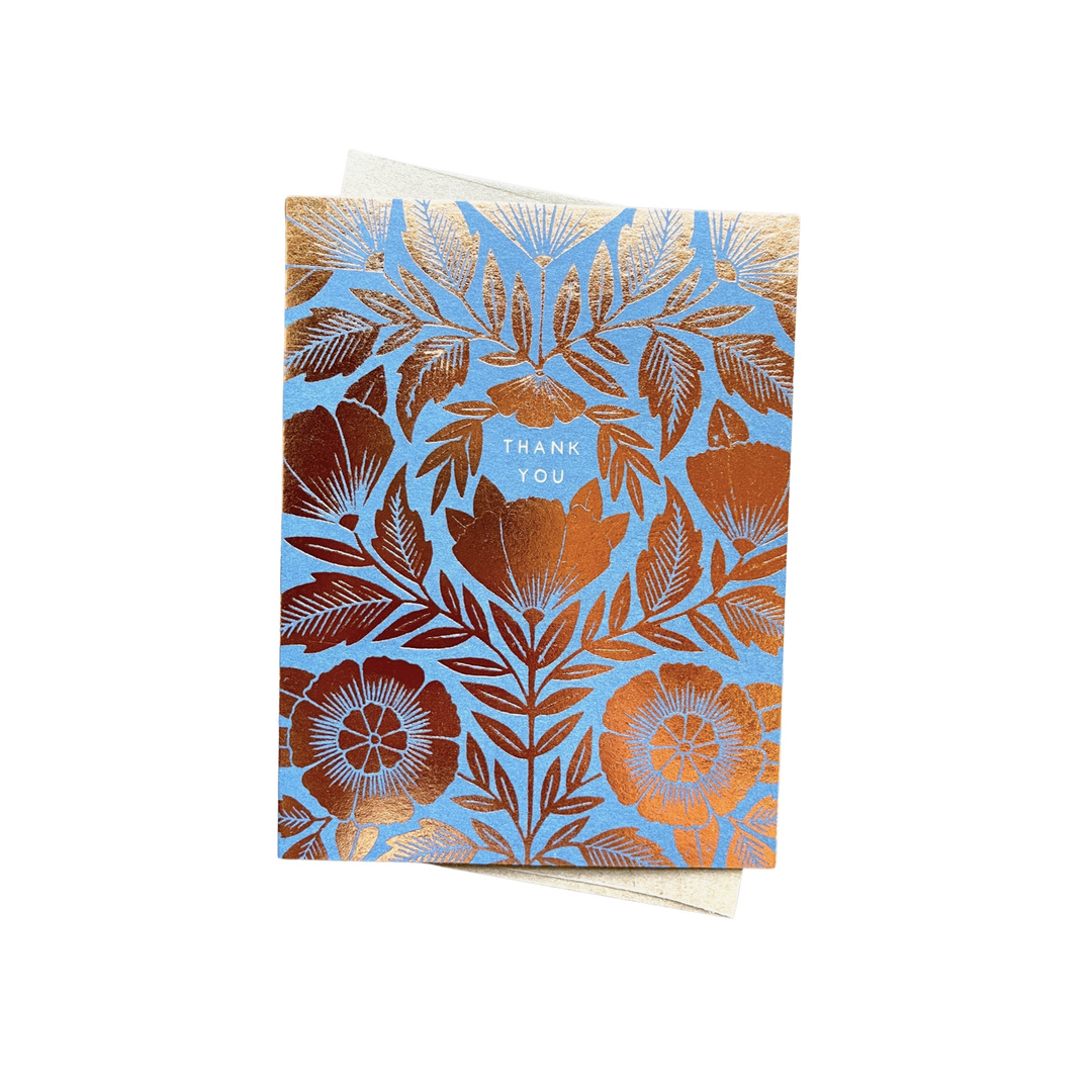 Thank You Foil Stamped Greeting Card FL32