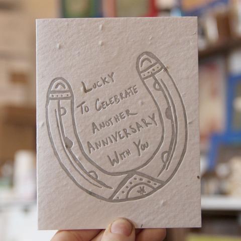 Lucky Anniversary Plantable Greeting Card