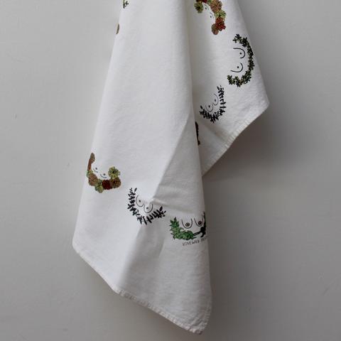 Breast Wreath Tea Towel