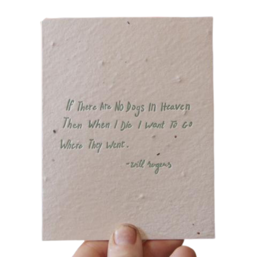 Dogs In Heaven Plantable Greeting Card