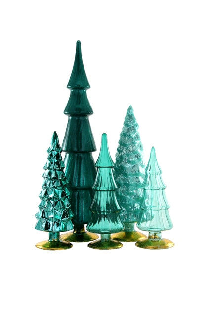 Hue Glass Tree Assorted Teal Tones