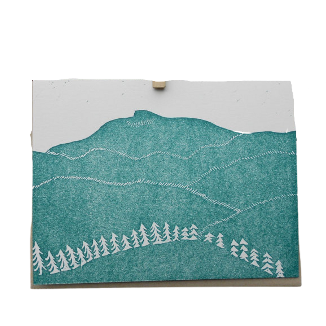 Camel's Hump Letterpress Card