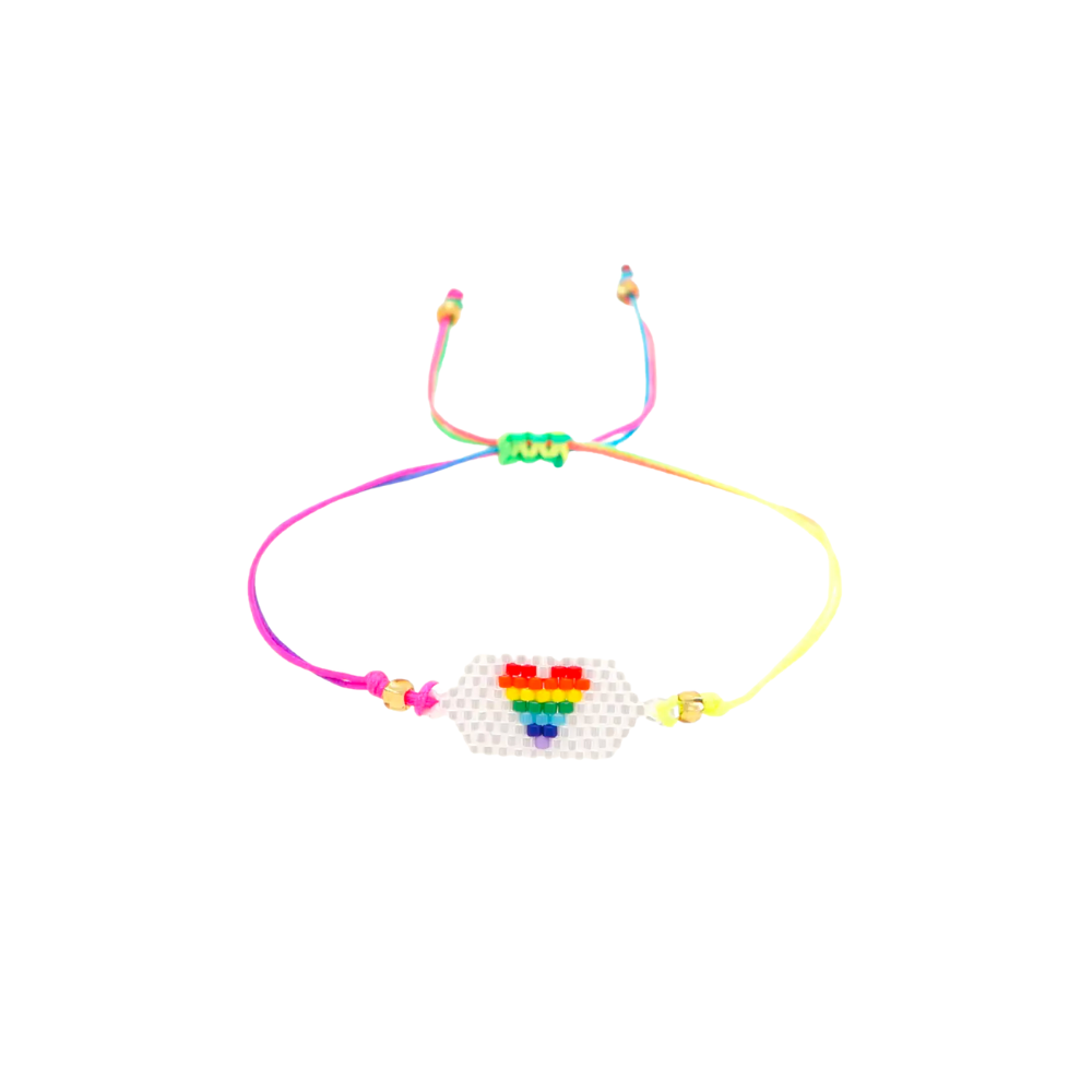 Rainbow Heart Kid's Bracelet