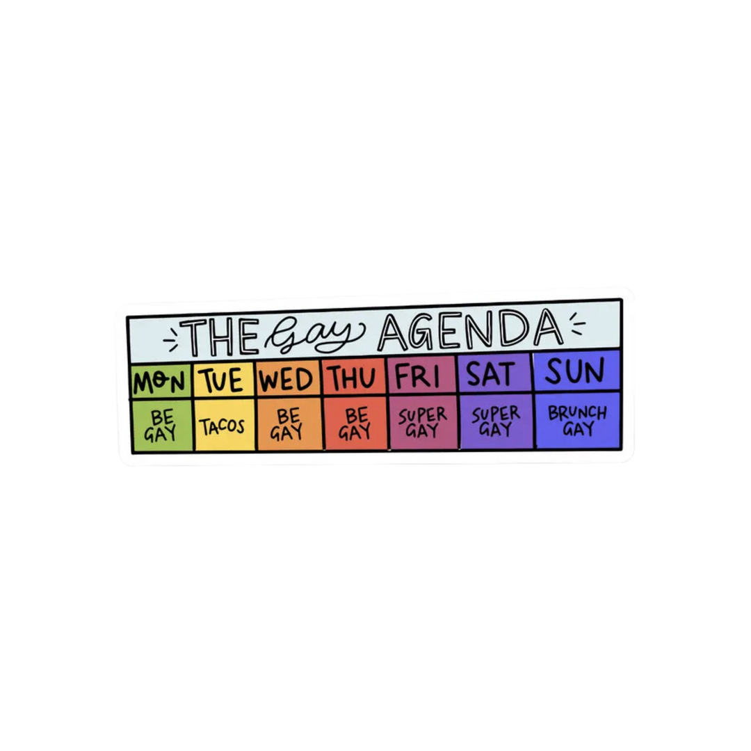 The Gay Agenda Vinyl Sticker